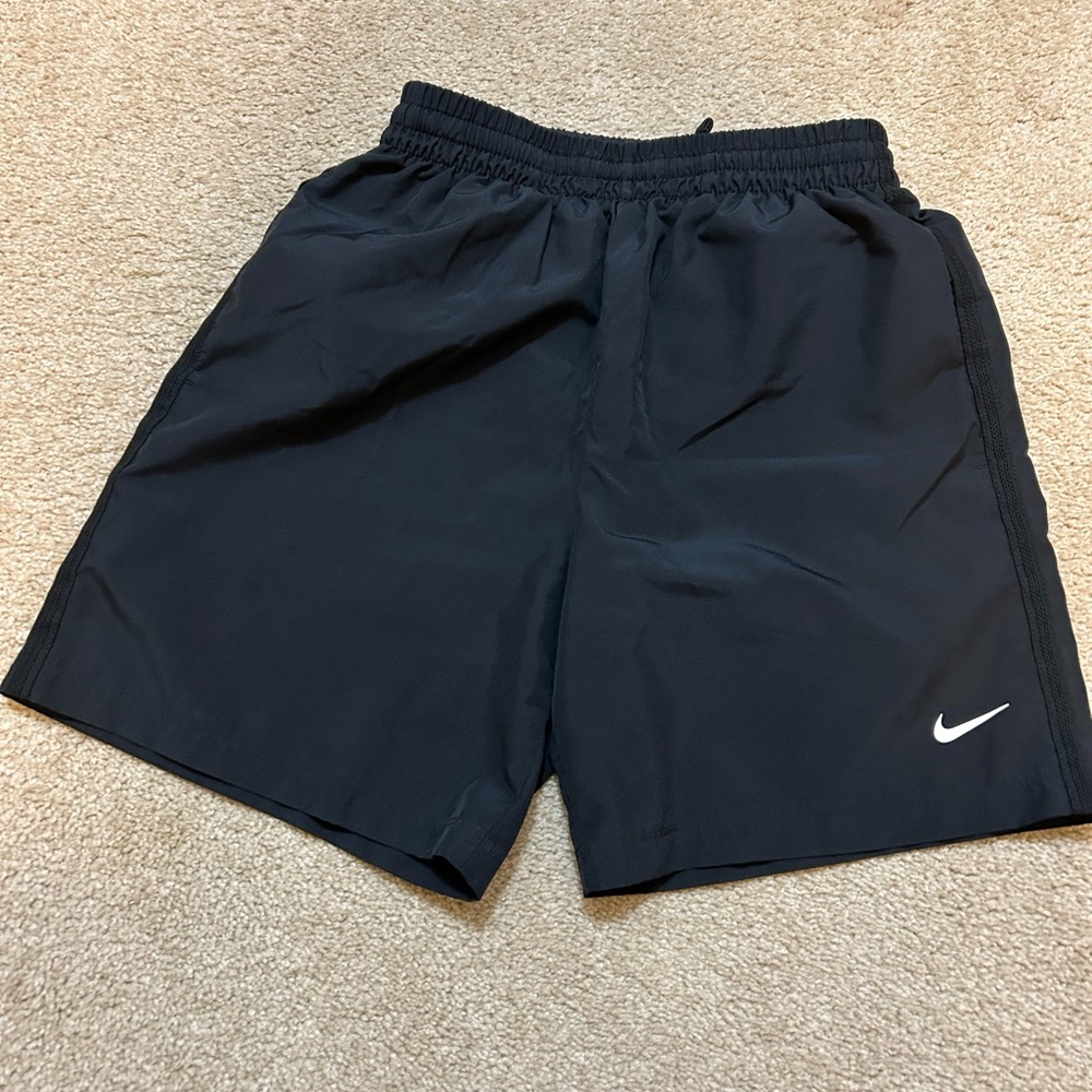 Nike Boy’s Black Athletic Shorts with Swoosh